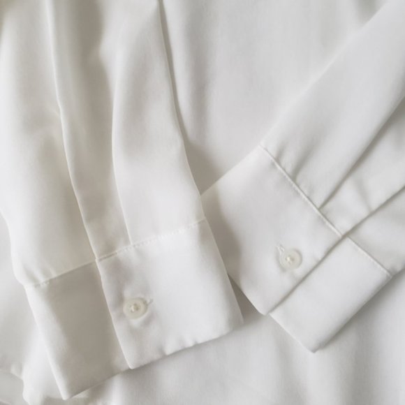 Uniqlo White Rayon Button Blouse XS - Picture 7 of 7
